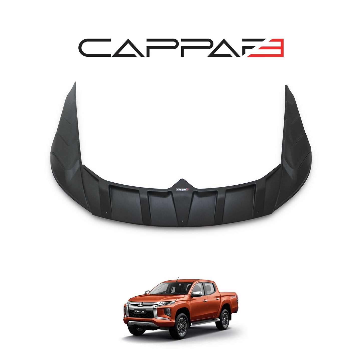 For Mitsubishi L200 Dragon Pack Hood Protector Spoiler (2019–2024) – Front Bug Shield & Hood Deflector