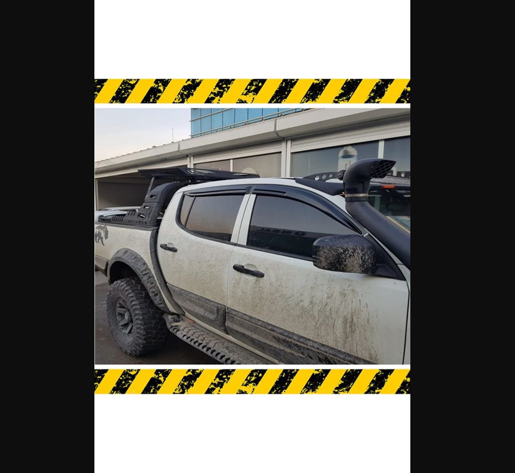 For Mitsubishi L200 Windshield Sunvisor & Rain Guard (2007–2014) – Weather Shield for Pickup Truck