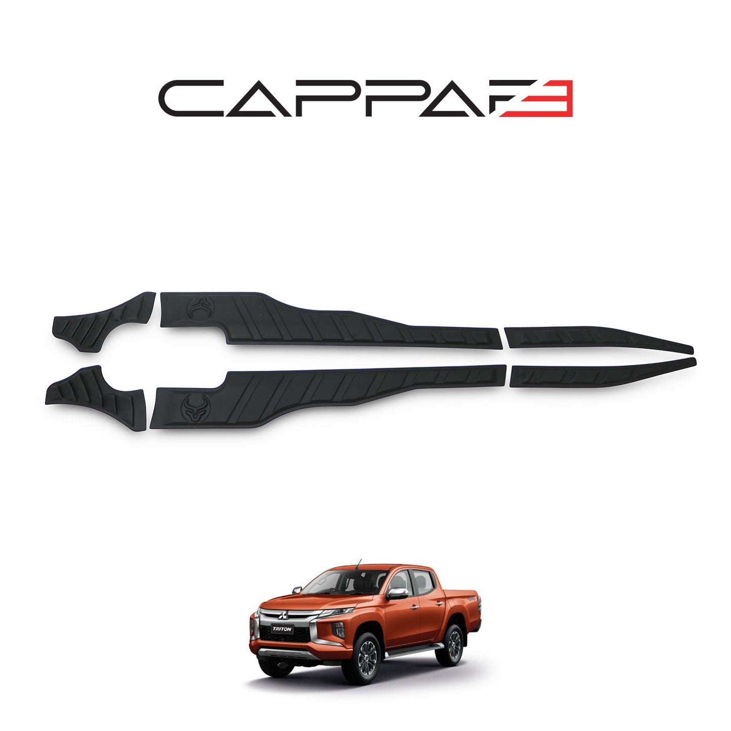 For Mitsubishi L200 (2019–2025) Bat Style Door Side Hood Protector