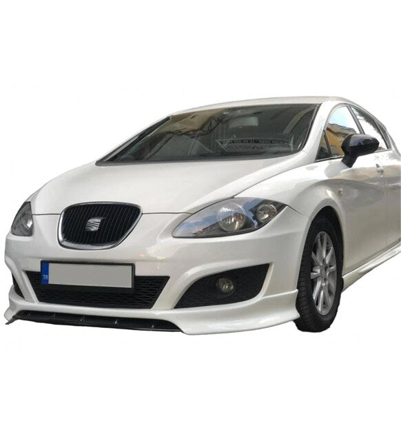 PS Style Front Lip for Seat Leon Mk2.5 Facelift (2010–2012) Unpainted Unprimed – Aggressive Sport Design in Durable Plastic