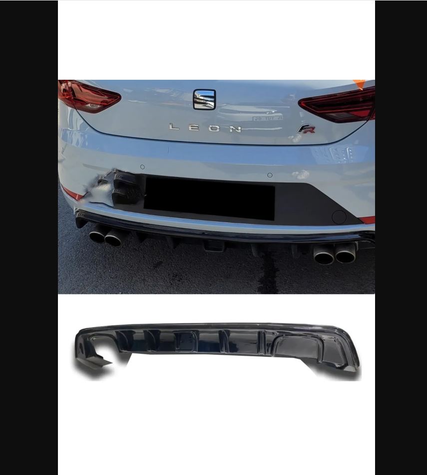 
                  
                    Flashing Rear Diffuser for Seat Leon Mk3 FR (2012–2016) – Glossy Black Sport Upgrade!
                  
                