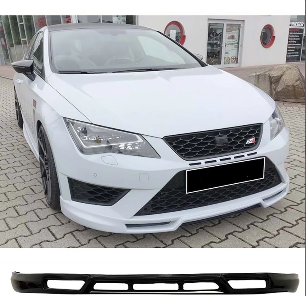 Regr Style Front Bumper Lip Extension for Seat Leon Mk3 FL (2017-2020) Unpainted Unprimed– Sporty Spoiler Splitter