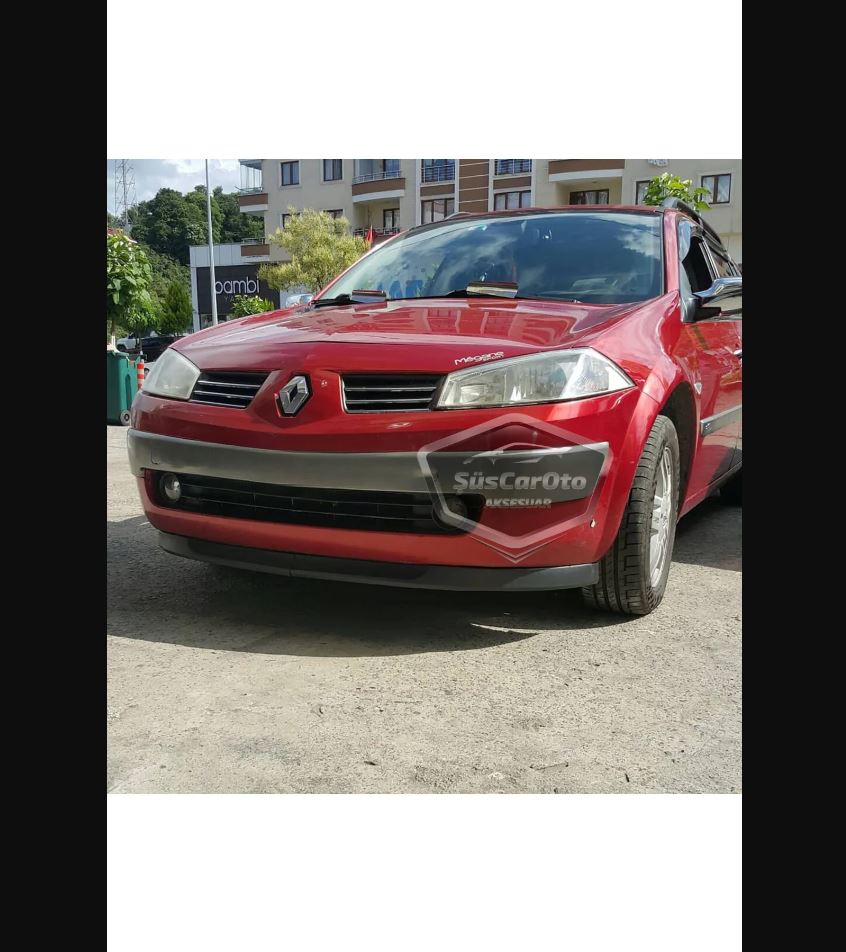 For Renault Megane 2 (2003-2008) H Lip Flexible Front Lip – 2 Pieces Under Bumper