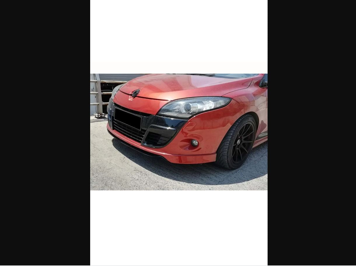 Sport Front Bumper Lip Insert for Renault Megane 3 (2009–2013) Unpainted Unprimed – Durable Plastic Spoiler