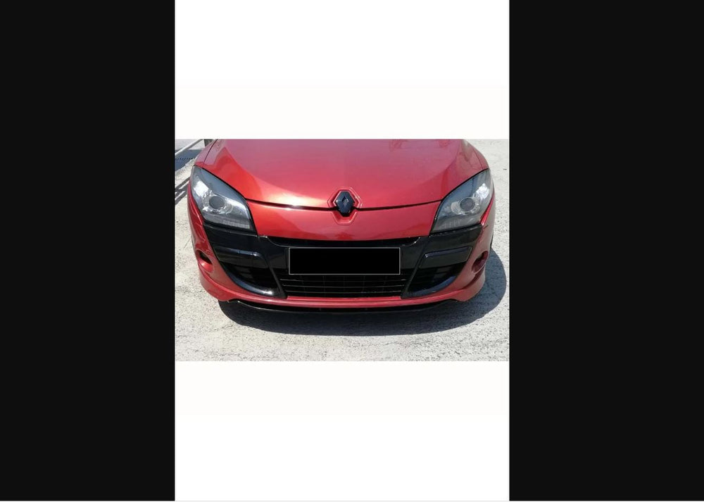 Sport Front Bumper Lip Insert for Renault Megane 3 (2009–2013) Unpainted Unprimed – Durable Plastic Spoiler