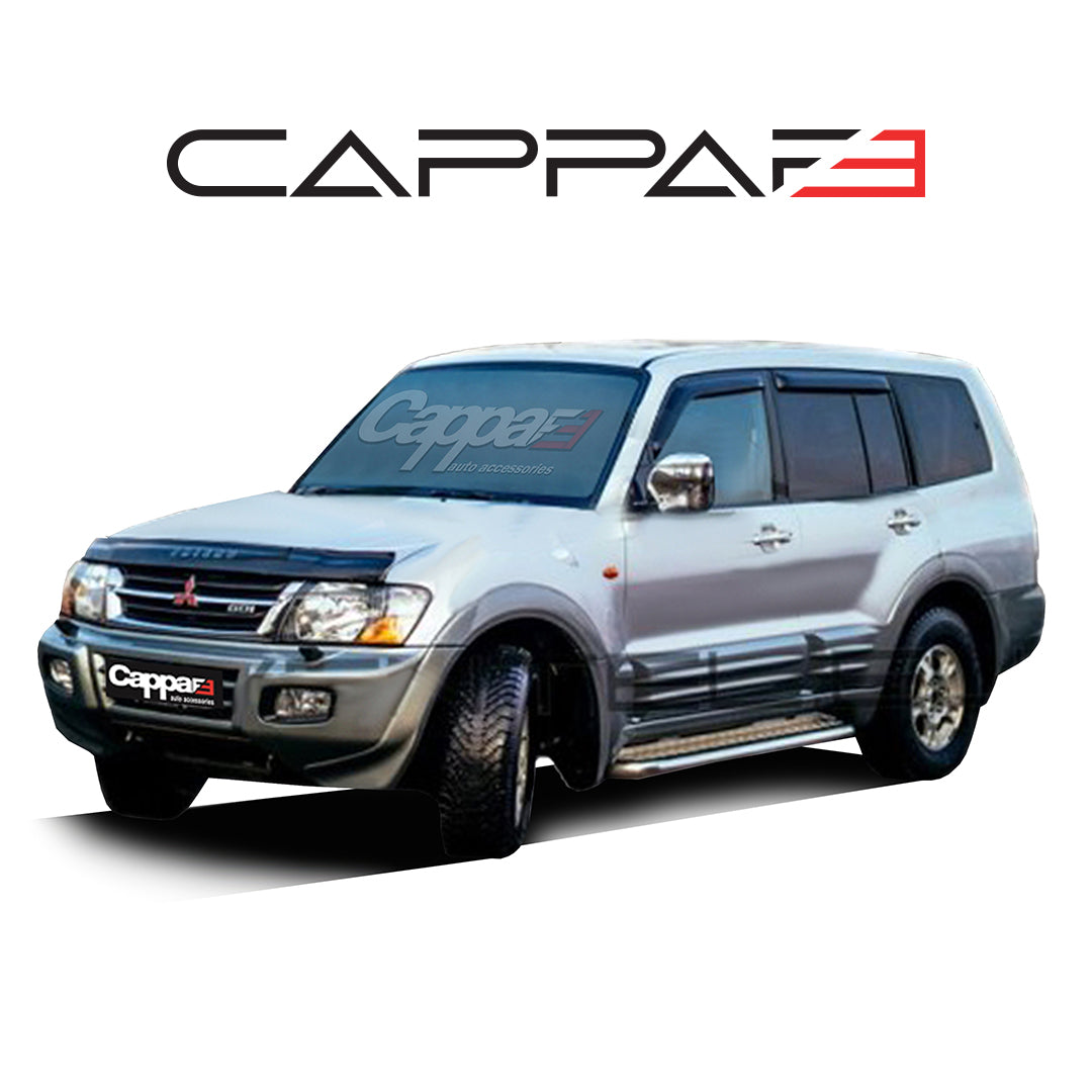 For Mitsubishi Pajero Montero Shogun Front Hood Protection Spoiler (1998–2006) – Bug Shield & Hood Deflector Guard