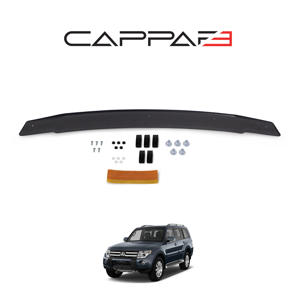 For Mitsubishi Pajero Montero Shogun Front Hood Protection Spoiler (1998–2006) – Bug Shield & Hood Deflector Guard