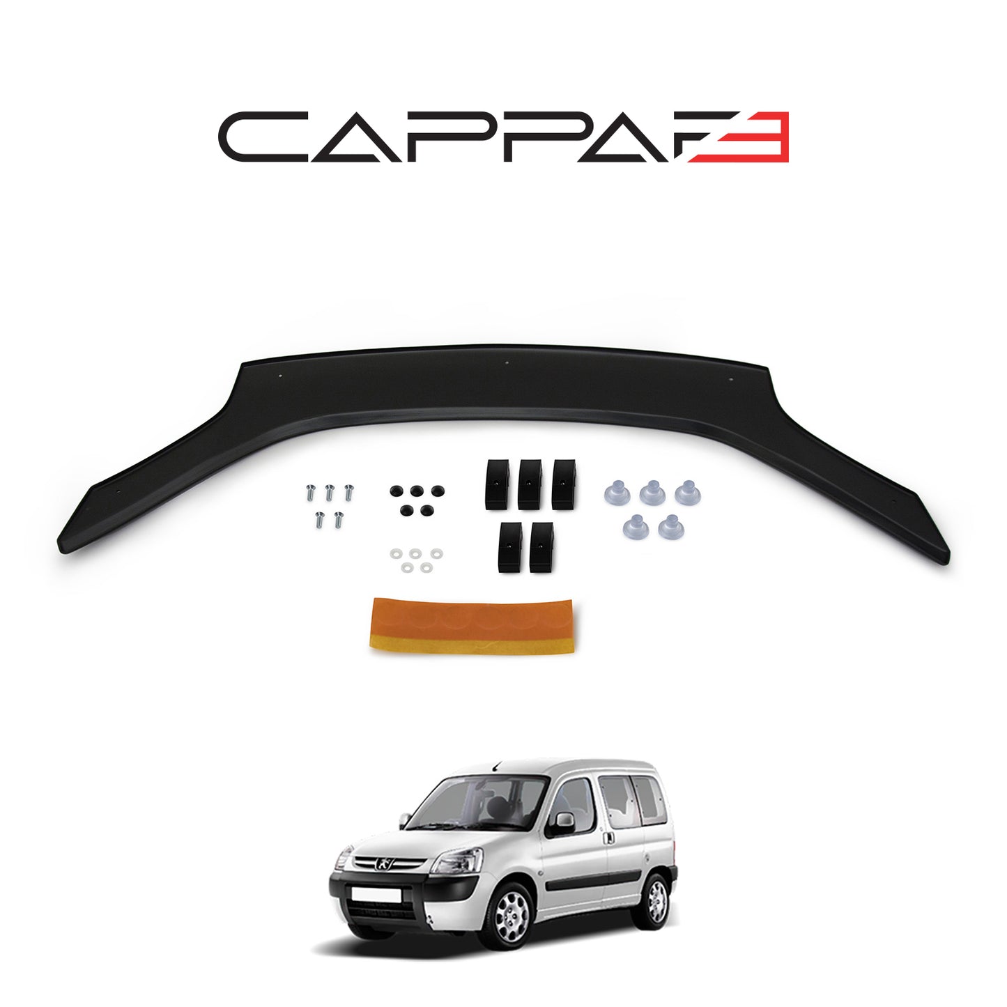 Front Hood Deflector for Peugeot Partner (2004–2008) – Bug Shield Protection Spoiler Guard