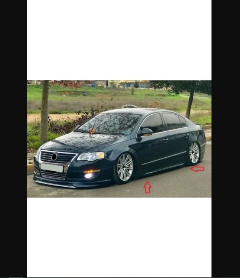 Side Skirts for Volkswagen VW Passat B6 (2010–2015) – Unpainted Plastic Sill Trim Panels