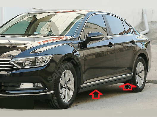 8-Piece Chrome Side Door & Trunk Trim for VW Volkswagen Passat B8 (2015–2022) – Premium Chrome Styling Kit