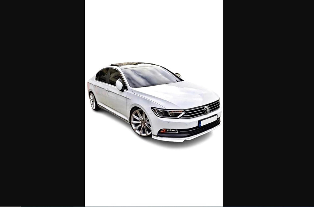 Front Lip Splitter for VW Volkswagen Passat B8 (2015–2019) – ABS Plastic Bumper Extension Spoiler | Unpainted & Unprimed