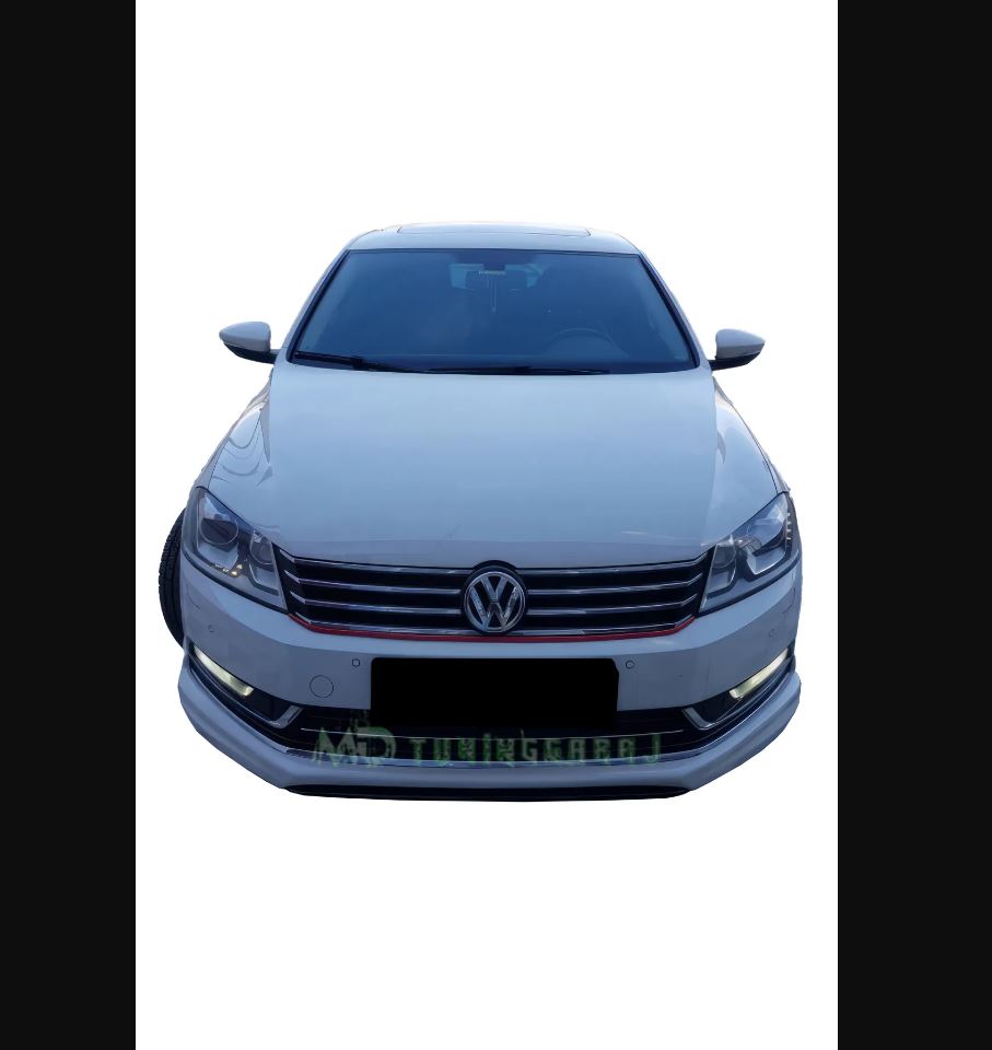 For VW Volkswagen Passat B7 Front Insert (2011–2014) Unprimed Unpainted – Plastic Front Lip Compatible