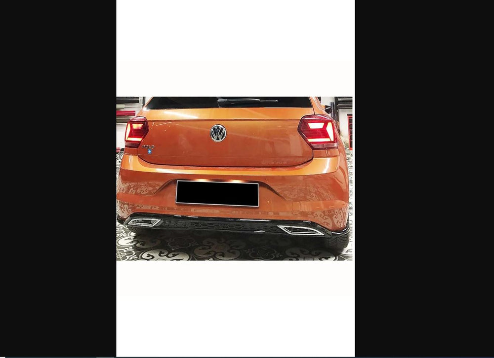 
                  
                    For VW Volkswagen Polo MK6 (2018–2020) Sport Rear Diffuser Spoiler – Glossy Black with Chrome Exhaust View
                  
                