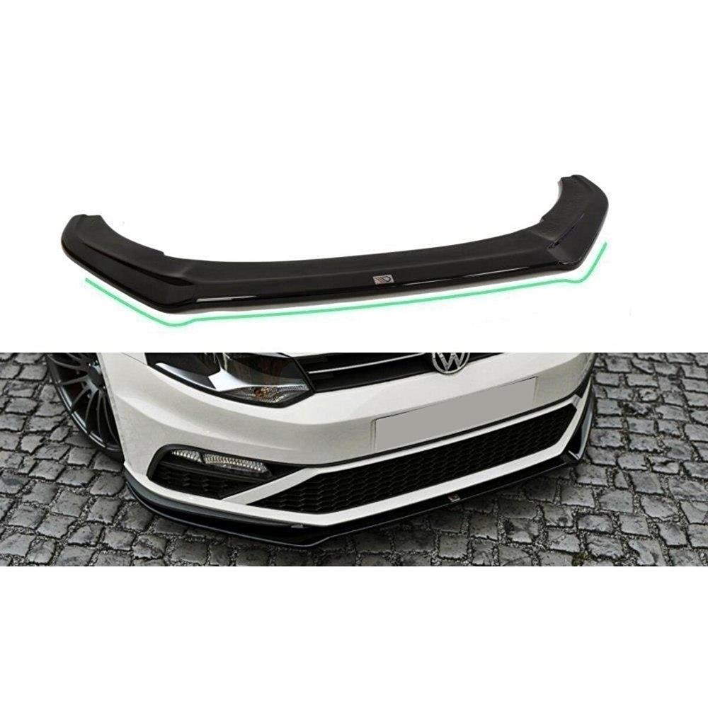 Front Lip Spoiler for VW Volkswagen Polo Mk5 6C GTI (2014–2017) – Facelift Bumper Compatible