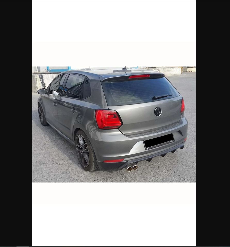 
                  
                    Rear Diffuser for VW Volkswagen Polo Mk5 Facelift (2014–2017) – Rieger Style Sport Bumper Insert | No Exhaust Outlet
                  
                