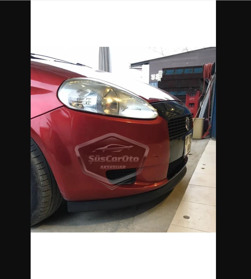 For Fiat Punto 2006–2018 Flexible H-Type Front Lip – 2-Piece Under Bumper Splitter Set