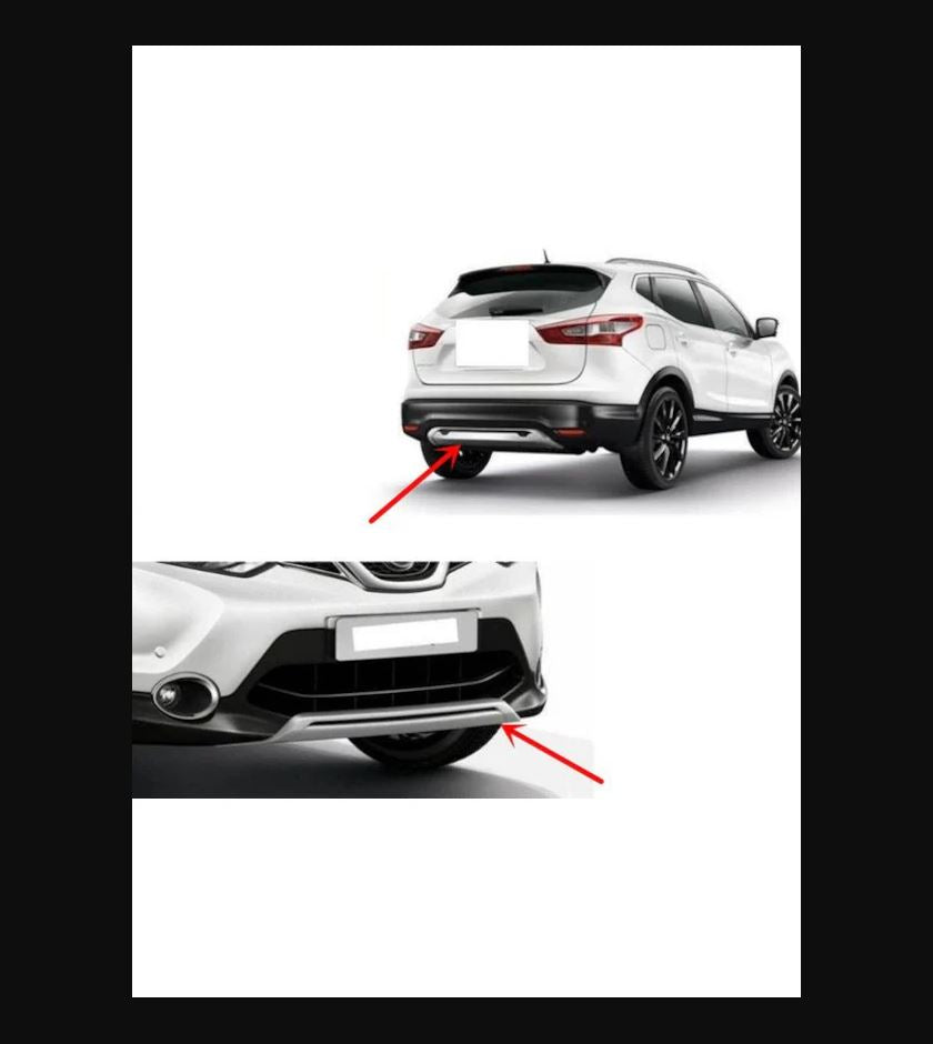 For Nissan Qashqai Diffuser Set Front & Rear Guard (2014–2017) – Lip Bumper Splitter Protector