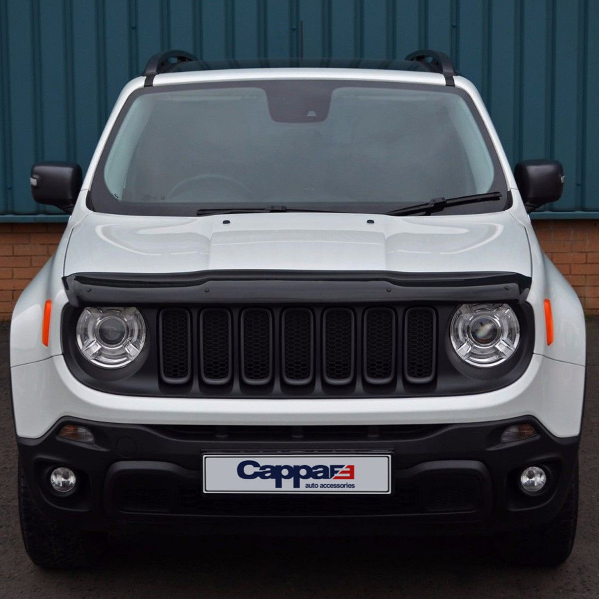 For Jeep Renegade 2015+ Front Hood Deflector – Glossy Black Bug Shield Spoiler Guard | Auto Styling Upgrade