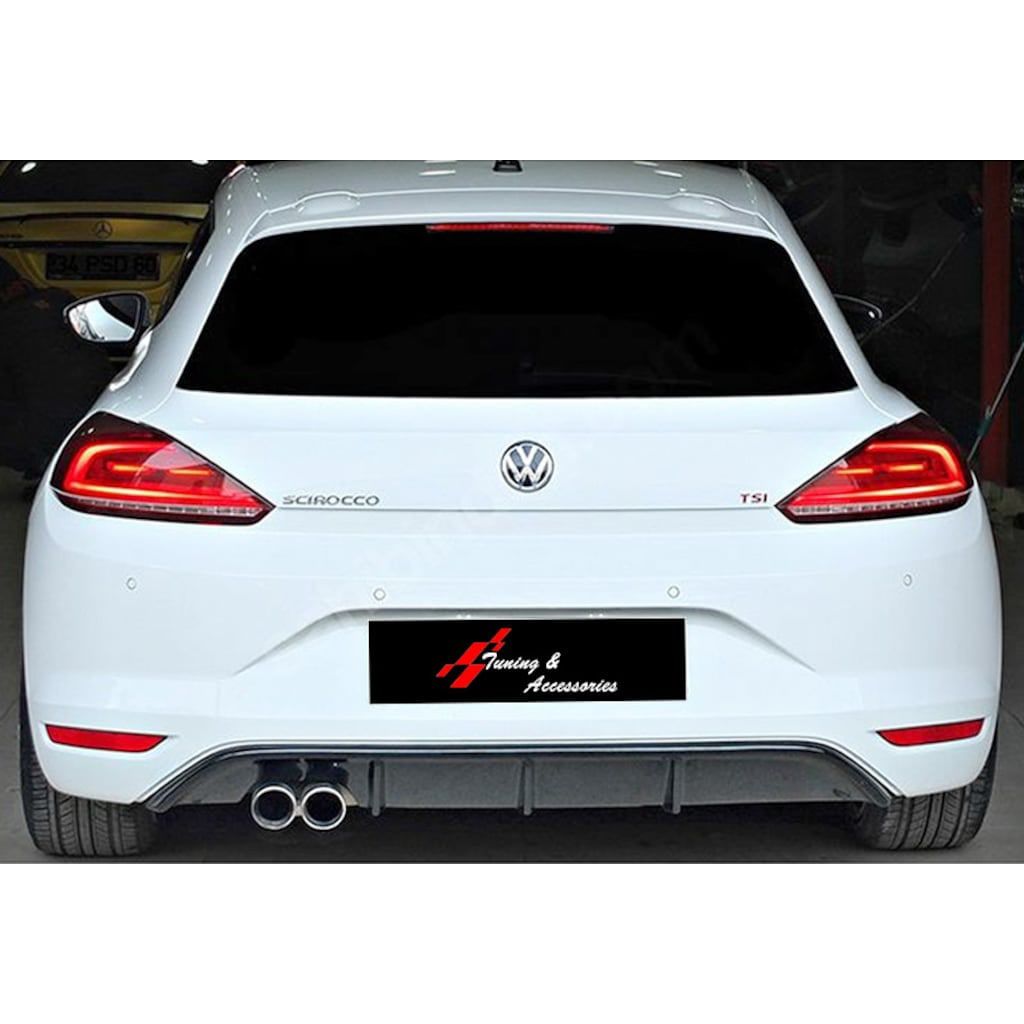 Rear Bumper Diffuser for VW Volkswagen Scirocco (2015–2017) – Non R-Line Models | Sporty OEM Style Upgrade