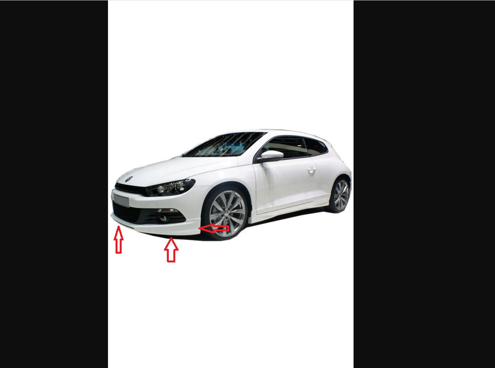 R-Line Front Bumper Insert for VW Volkswagen Scirocco (2009–2014 Non-Facelift) – Unpainted Plastic Lip Add-On | OEM Fit