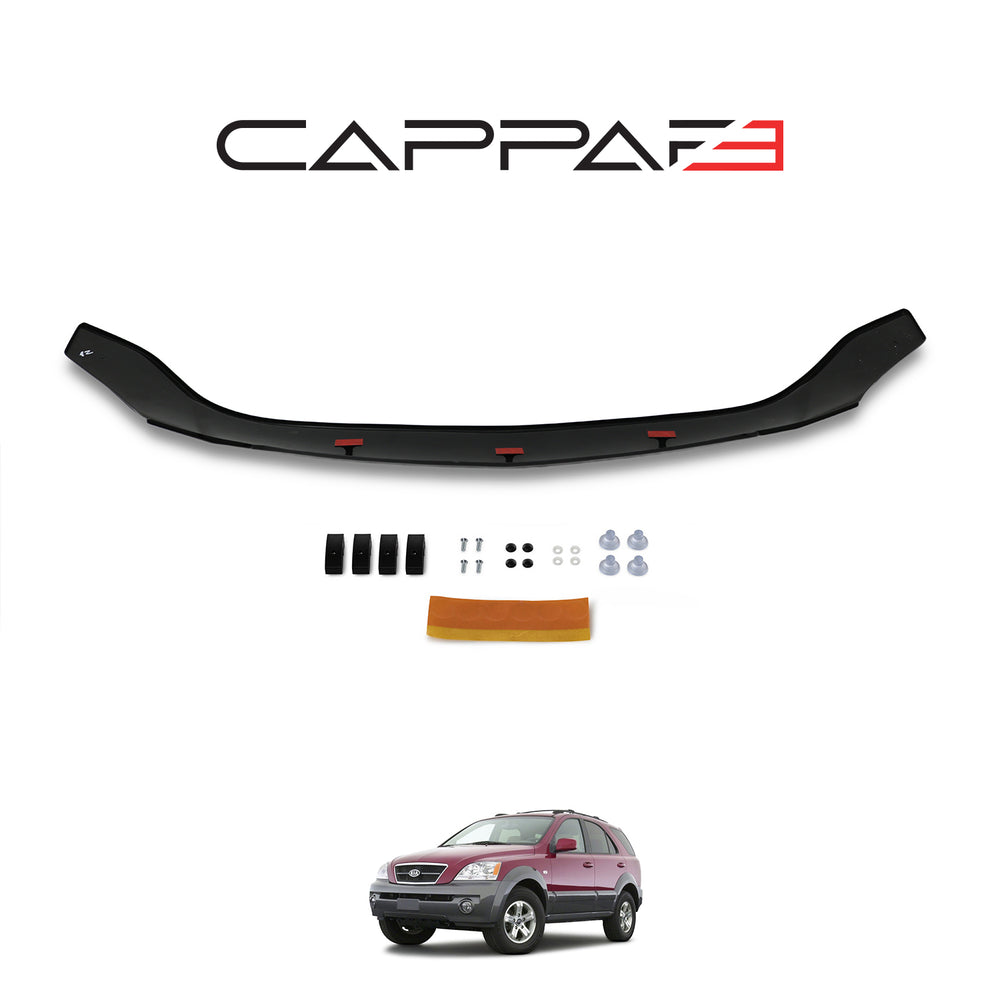 For Kia Sorento 2002–2006 Front Hood Deflector – Bug Shield & Hood Protection Spoiler with Wings + Mirror Covers | Body Kit Styling Upgrade
