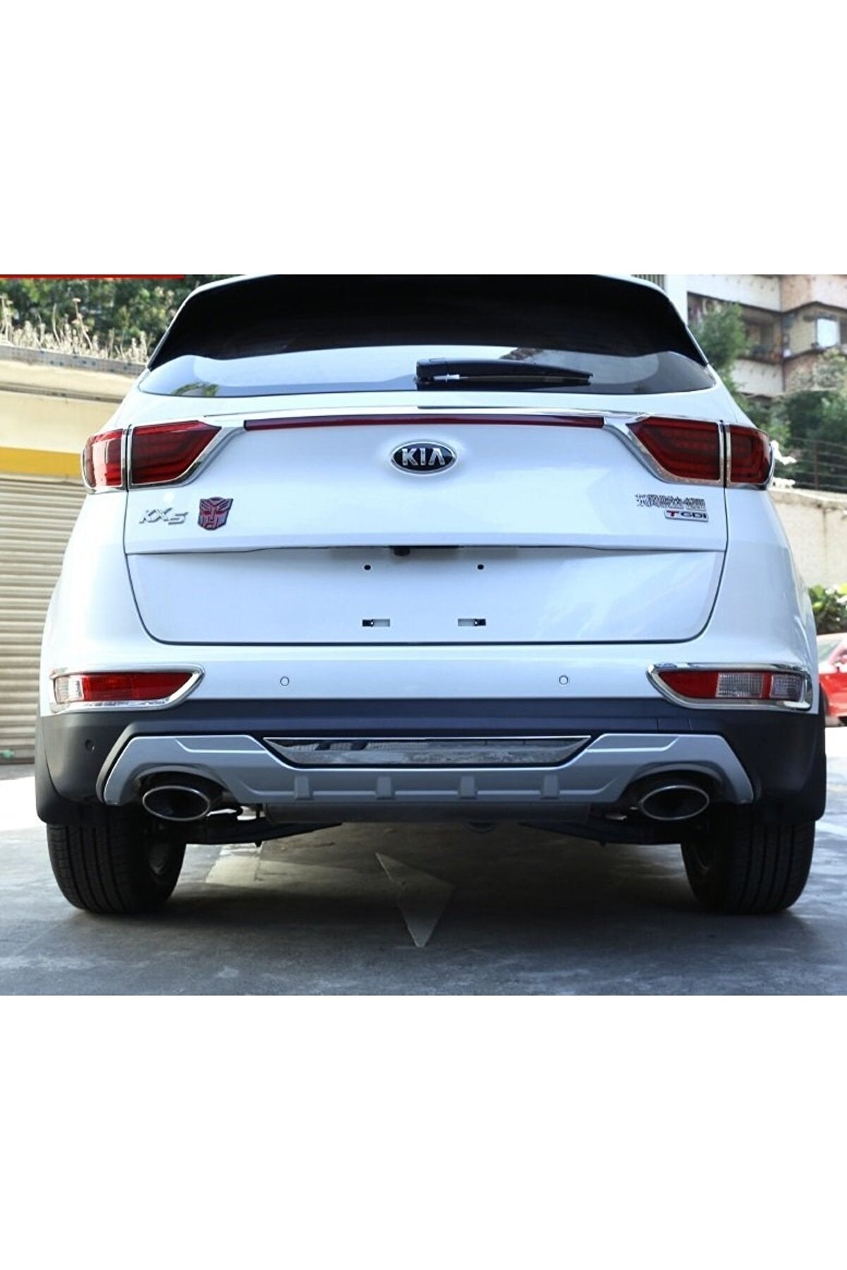 For Kia Sportage KX5 2016–2018 Front & Rear Protection Diffuser Set – Glossy Black Body Kit