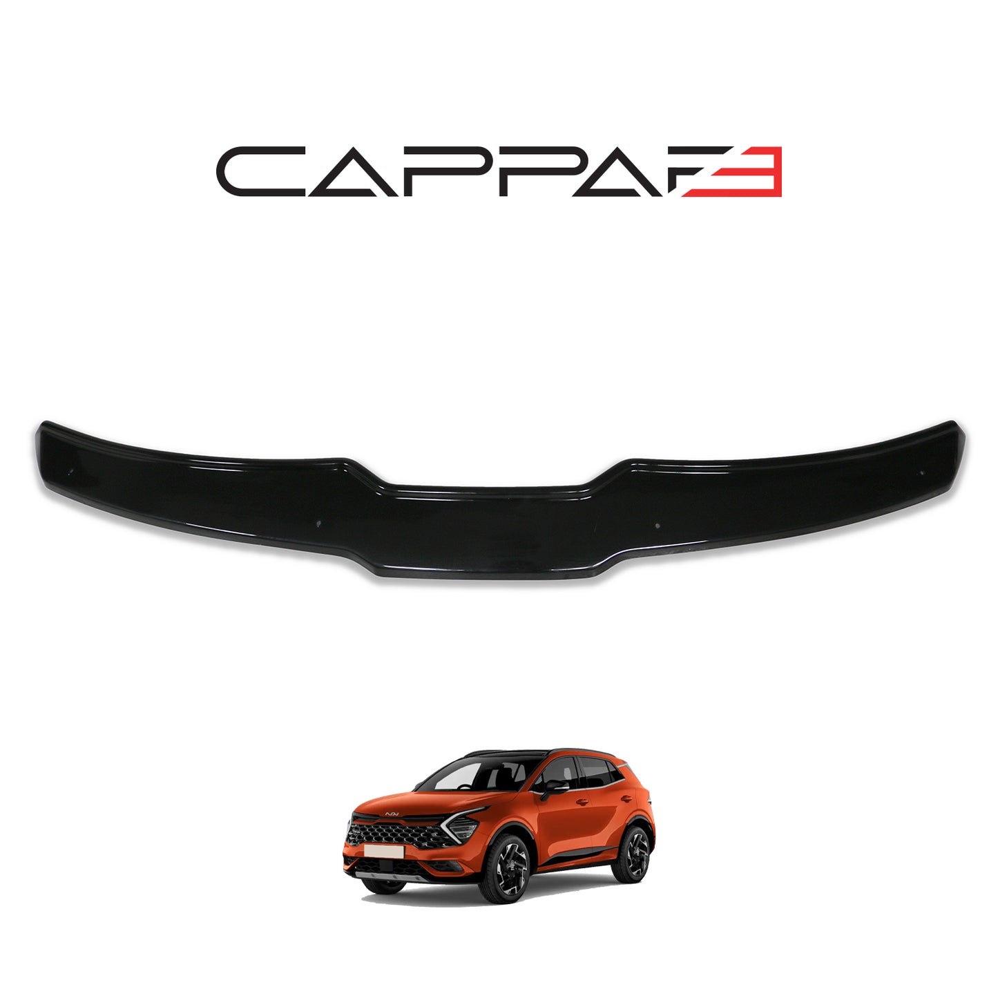 For Kia Sportage 2021–2024 Front Hood Deflector – Glossy Bug Shield & Hood Protection Spoiler