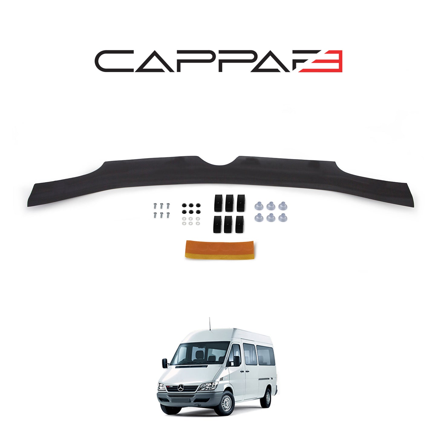 For Mercedes-Benz Sprinter W901 Front Hood Protection Spoiler (2000–2006) – Bug Shield Hood Deflector Guard