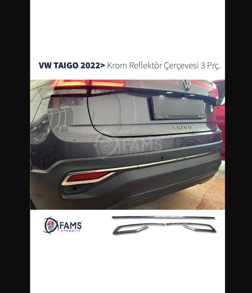 
                  
                    For VW Volkswagen Taigo Chrome Reflector Frame 3-Piece Set (2022–2025+) – Stainless Steel Chromium Styling
                  
                