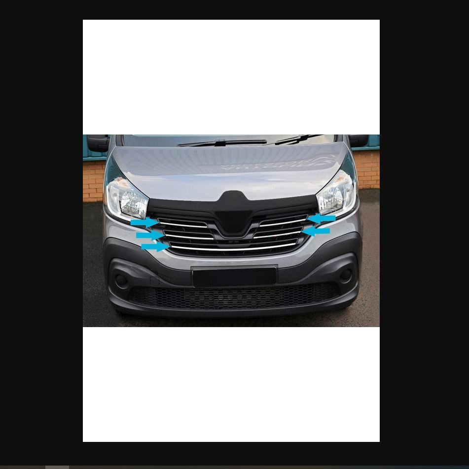 Renault Trafic Chrome Front Grille Set (5 Pieces) – Stainless Steel Upgrade 2014+
