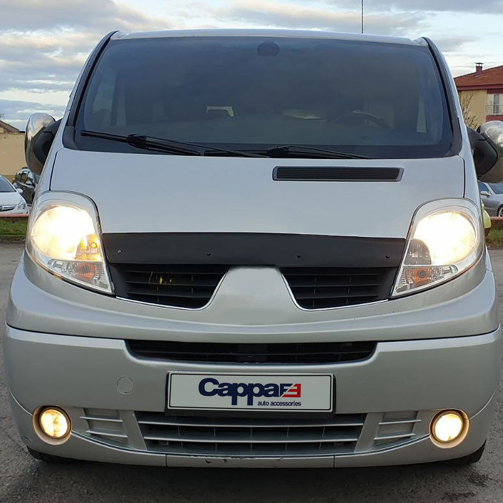 
                  
                    Glossy Black Front Hood Deflector for Renault Trafic (2001–2024) – Bug Shield & Spoiler Guard
                  
                