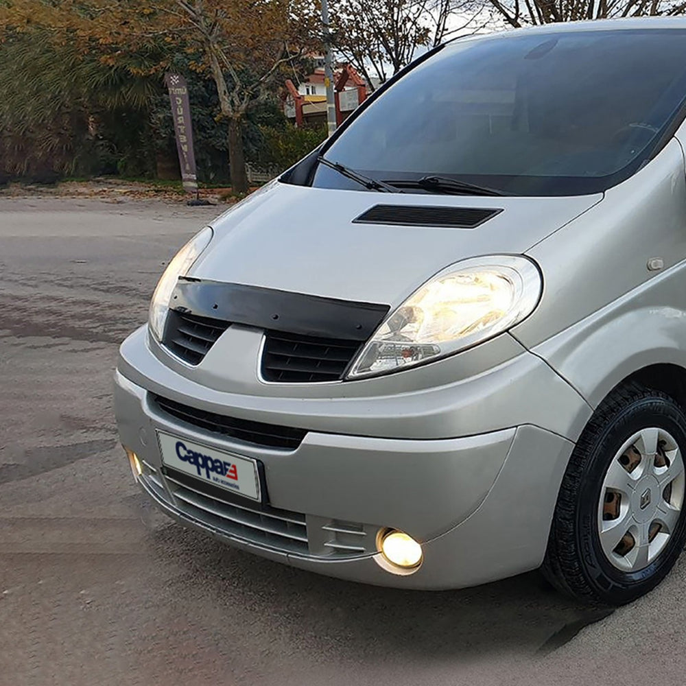 
                  
                    Glossy Black Front Hood Deflector for Renault Trafic (2001–2024) – Bug Shield & Spoiler Guard
                  
                