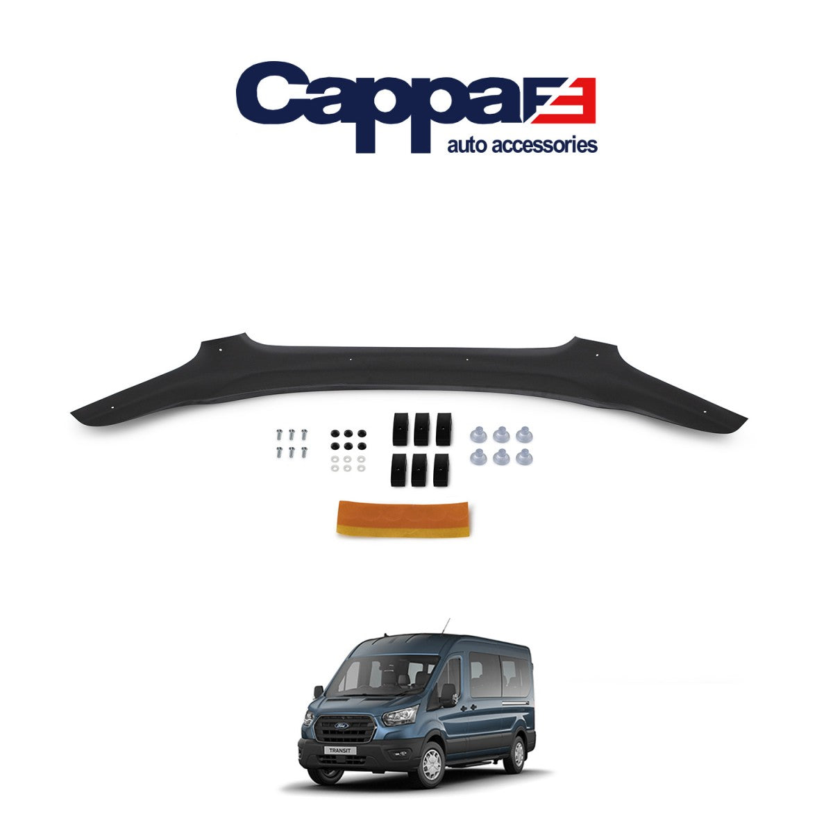 For Ford Transit 2014–2025 Front Hood Protector – Bug Shield Edge Deflector Guard