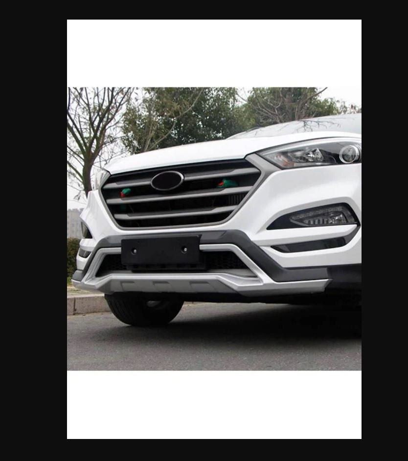 For Hyundai Tucson Front Bumper Lip Spoiler 2015-2018 – Gloss Black Sporty Front Splitter