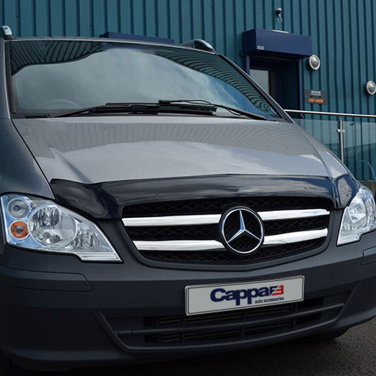 For Mercedes-Benz Vito W639 Front Hood Protection Spoiler (2004–2010) – Bug Shield Hood Deflector Guard