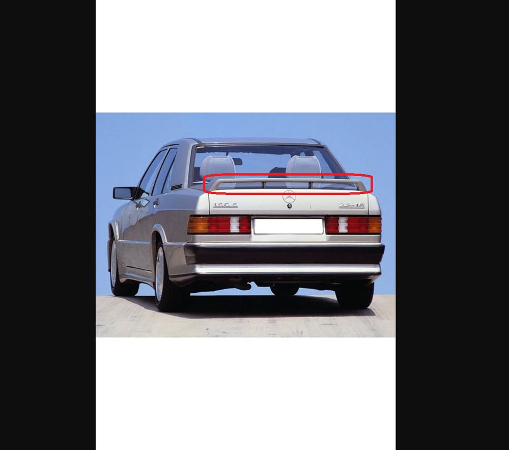 For Mercedes 190 (W201) Rear Spoiler – Fiberglass Unpainted & Unprimed Classic Style Wing