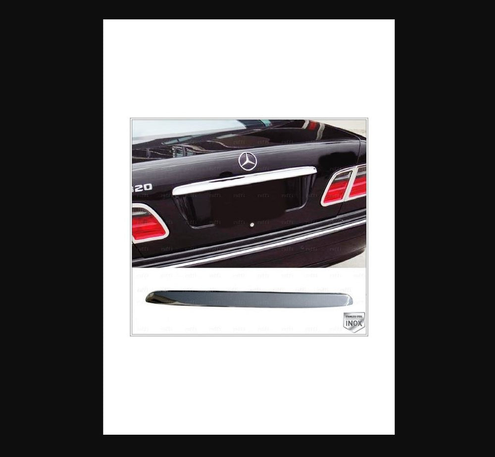 For Mercedes-Benz E-Class W210 Chrome Trunk Lid Trim (1995–2002) – Premium Stainless Steel Accent