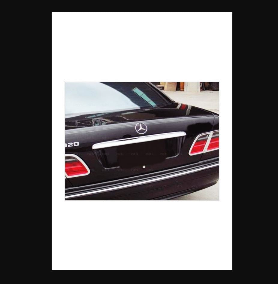 For Mercedes-Benz E-Class W210 Chrome Trunk Lid Trim (1995–2002) – Premium Stainless Steel Accent