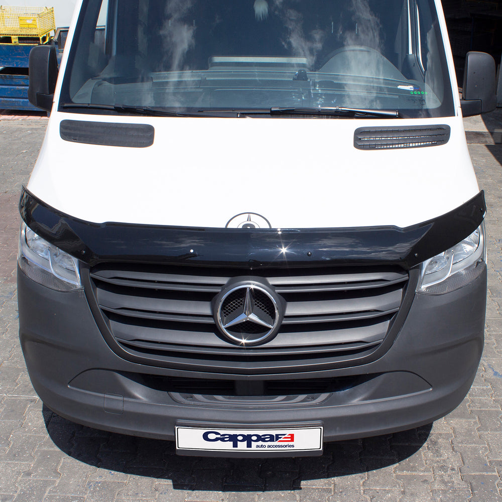 For Mercedes-Benz Sprinter W907 Front Hood Protection Spoiler (2018–2025) – Bug Shield Hood Deflector Guard