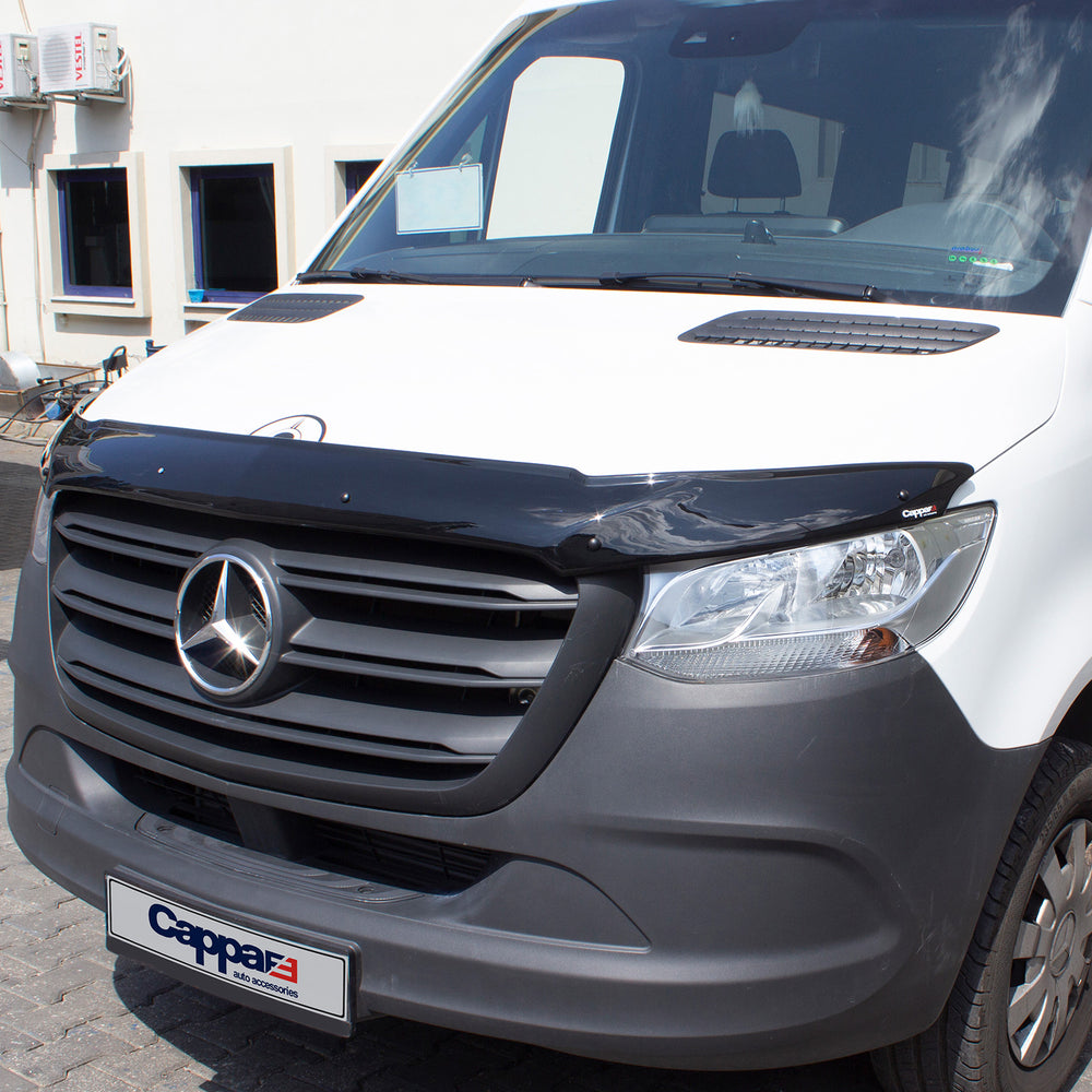 For Mercedes-Benz Sprinter W907 Front Hood Protection Spoiler (2018–2025) – Bug Shield Hood Deflector Guard